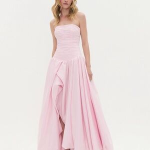 Elegant Pink Strapless Dress